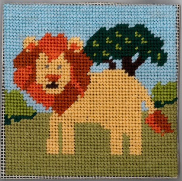 Lion needlepoint canvas