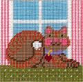 Cat needlepoint canvas