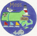 Massachusetts Ornament