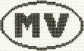 MV (Martha's Vineyard) Oval Ornament