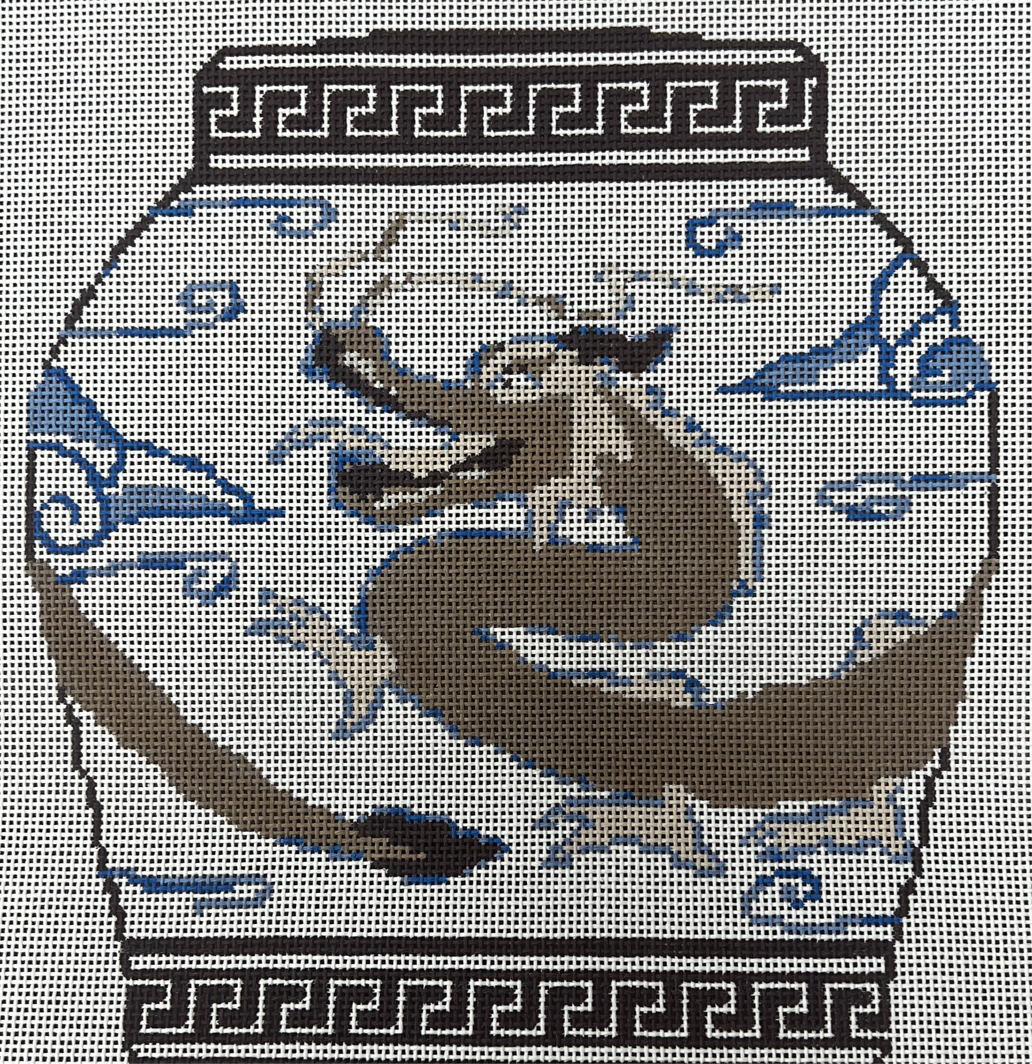 Brown Dragon Ginger Jar Pillow