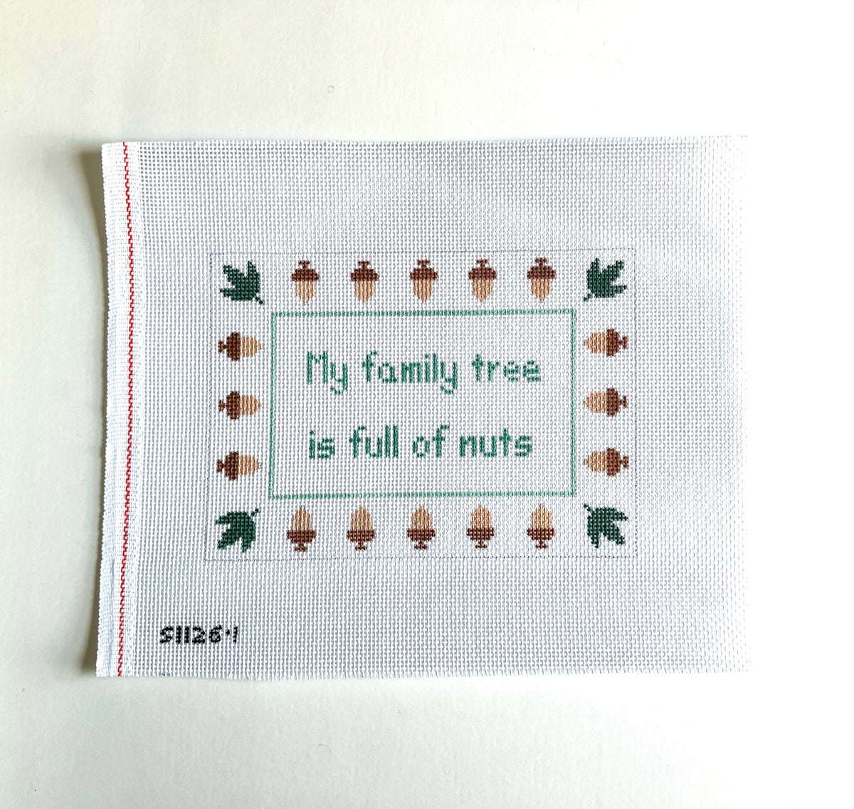 My Family Tree is Full of Nuts needlepoint canvas