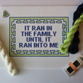 Ran in the Family Needlepoint Canvas