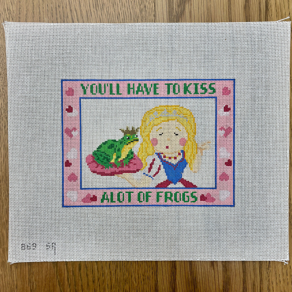 Kiss A Lot Of Frogs, Sign - 18 mesh