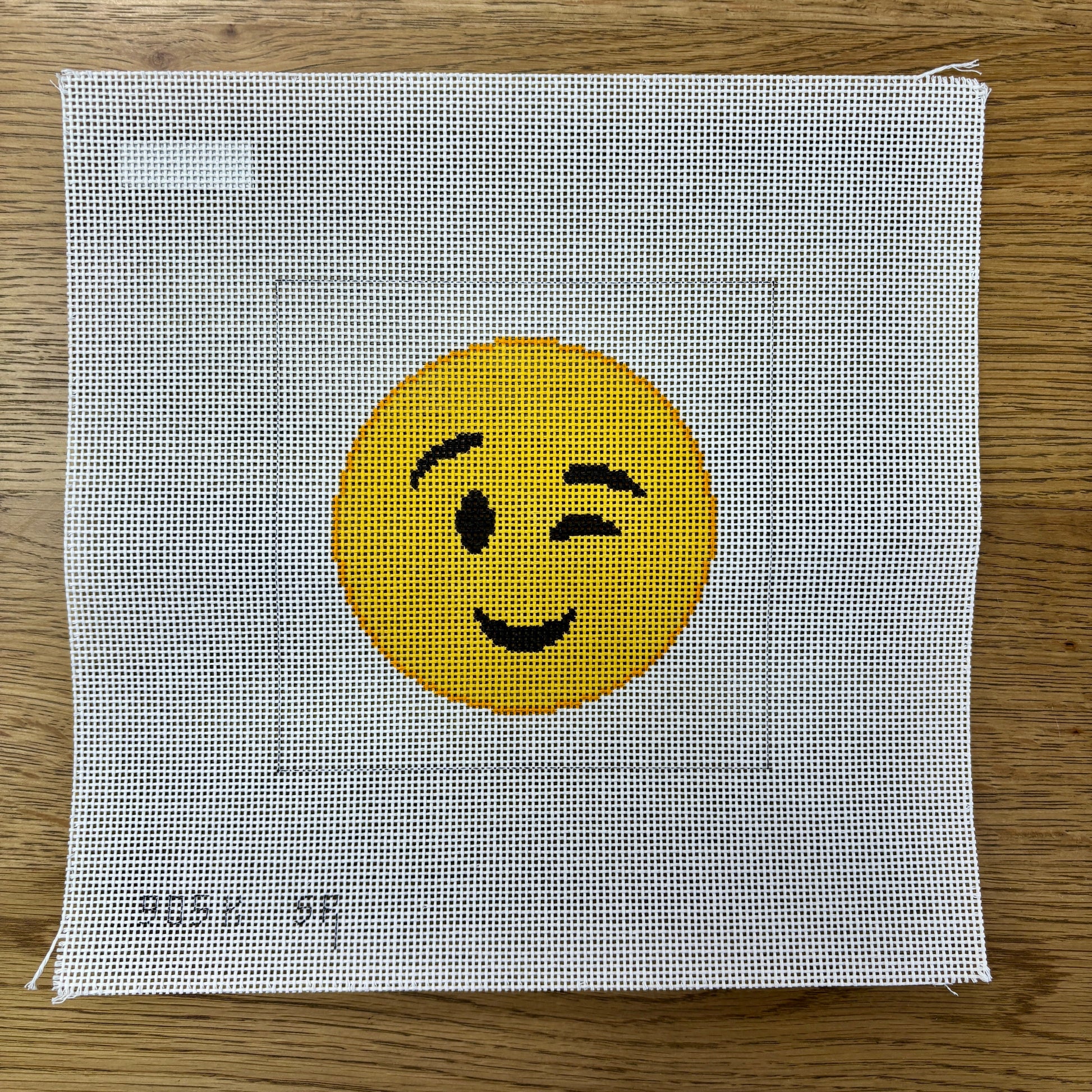Winking Emoji, 6" Square - 13 mesh