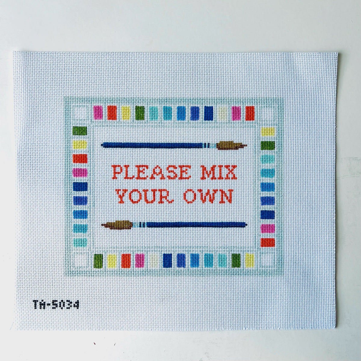 Please Mix Your Own needlepoint canvas