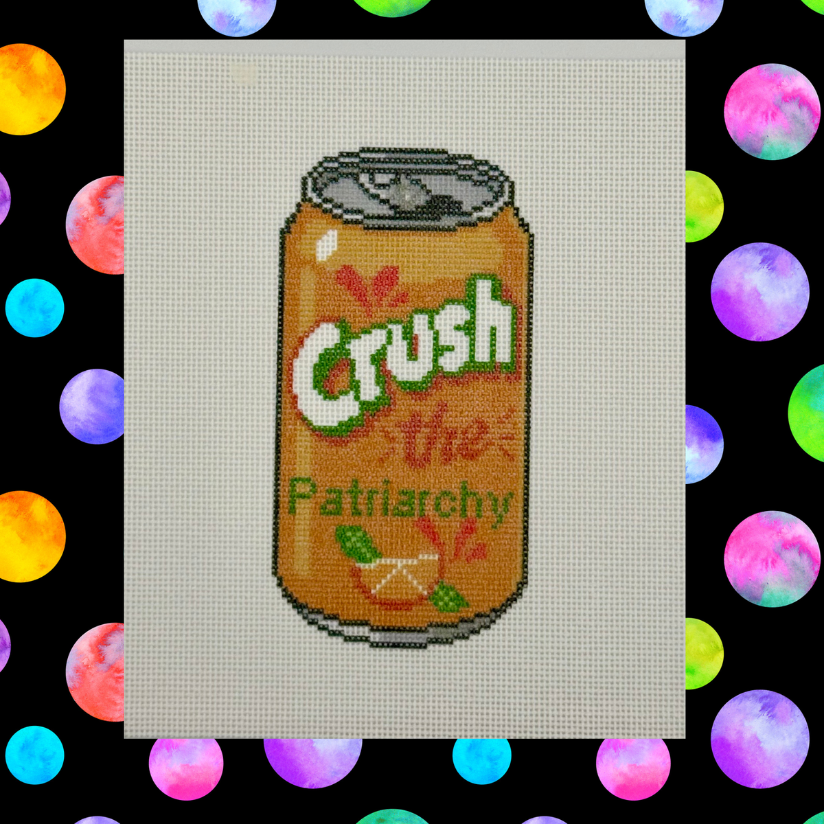 Crush needlepoint canvas