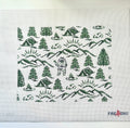 Sasquatch Toile Needlepoint Canvas