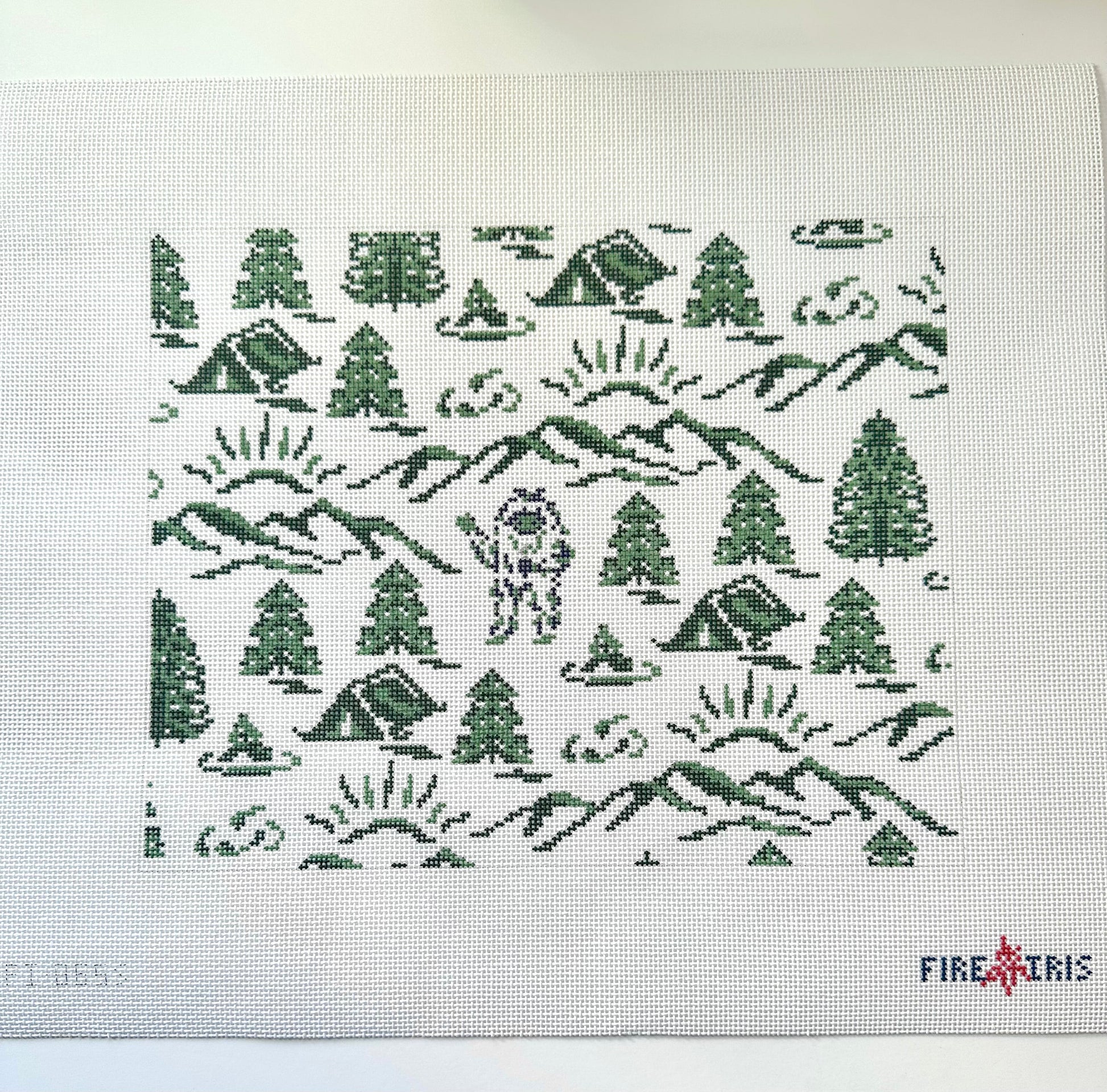 Sasquatch Toile Needlepoint Canvas