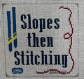 Slopes then Stitching needlepoint canvas