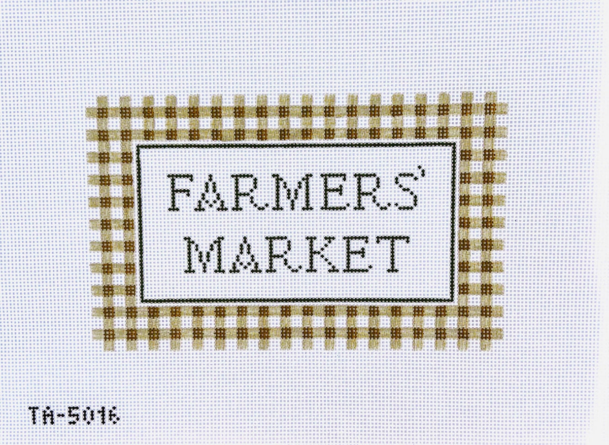 Farmers Market needlepoint canvas