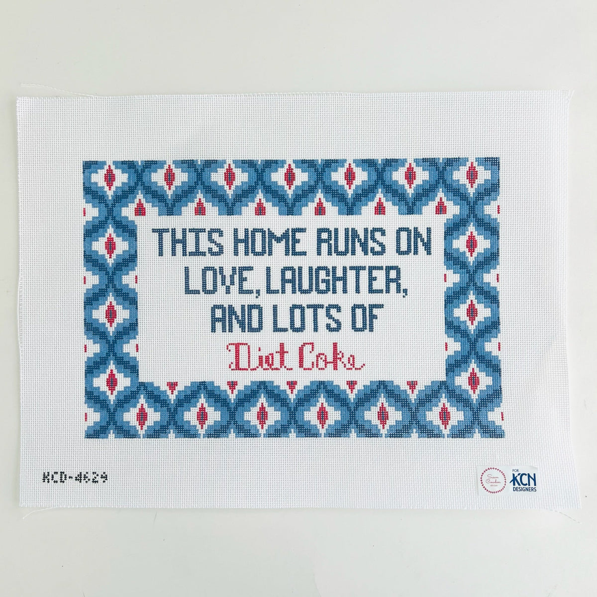 Love, Laughter and Diet Coke needlepoint canvas