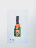 Skeleton Bottle needlepoint canvas