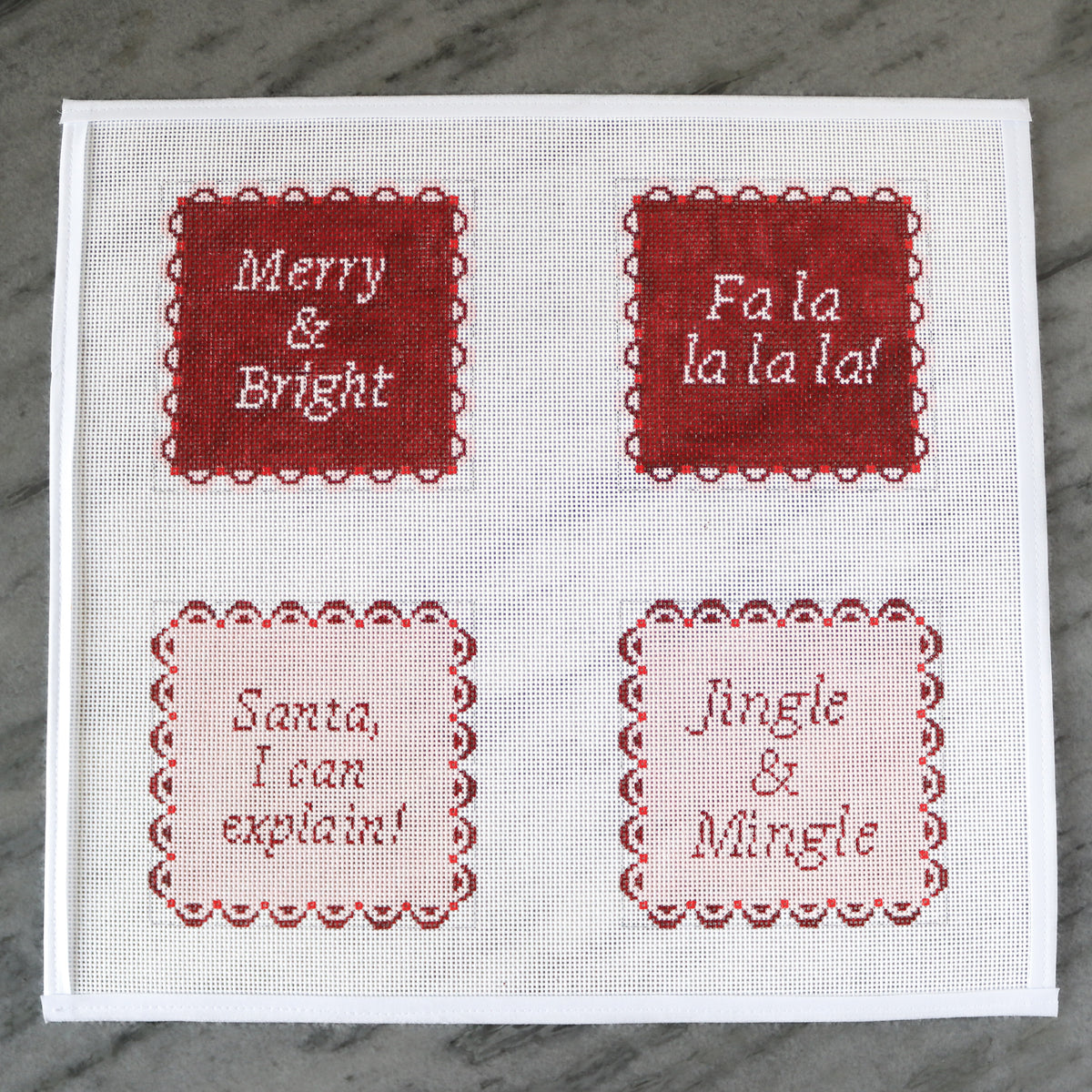 Christmas Cocktail Napkins Needlepoint Canvas