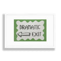 Dramatic Exit Needlepoint Canvas