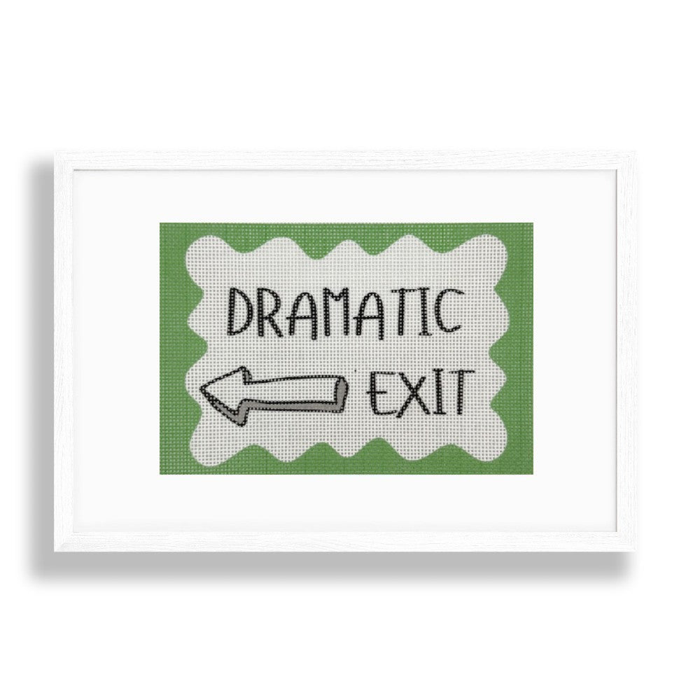 Dramatic Exit Needlepoint Canvas