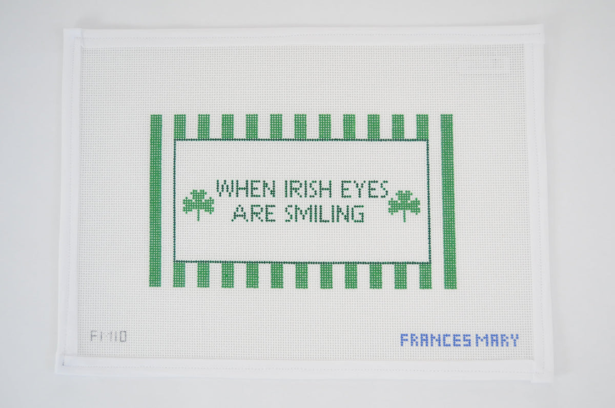 When Irish Eyes Are Smiling needlepoint canvas