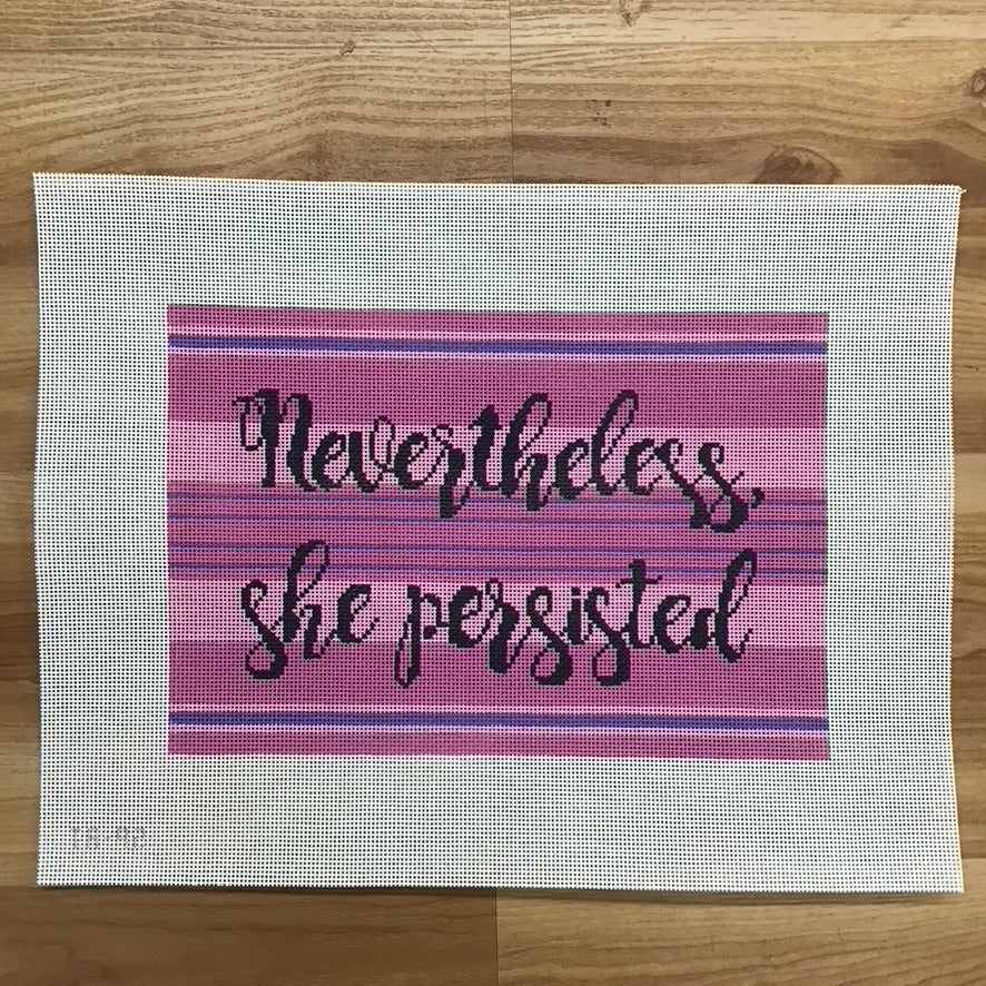 Nevertheless She Persisted needlepoint canvas