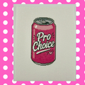Pro Choice Pop needlepoint canvas