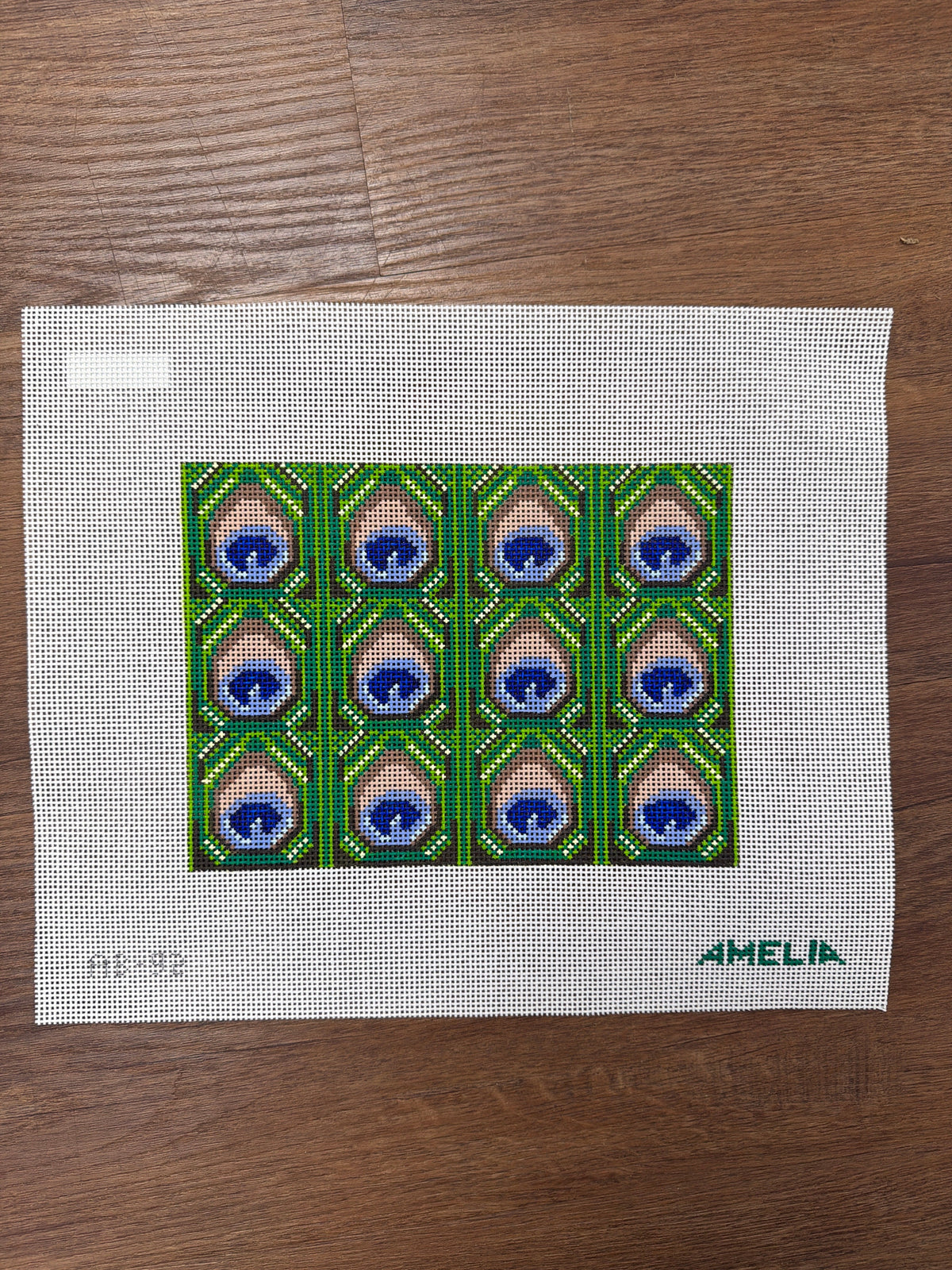 Peacock Clutch needlepoint canvas