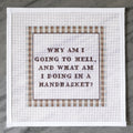 Hell in a Handbasket Needlepoint Canvas