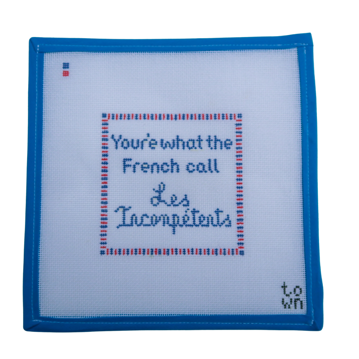 Les Incompetents needlepoint canvas