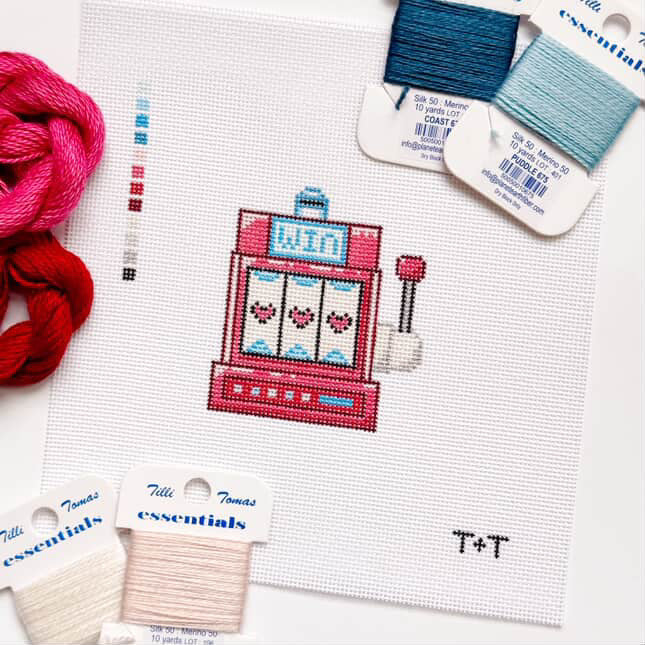 Slot Machine needlepoint canvas