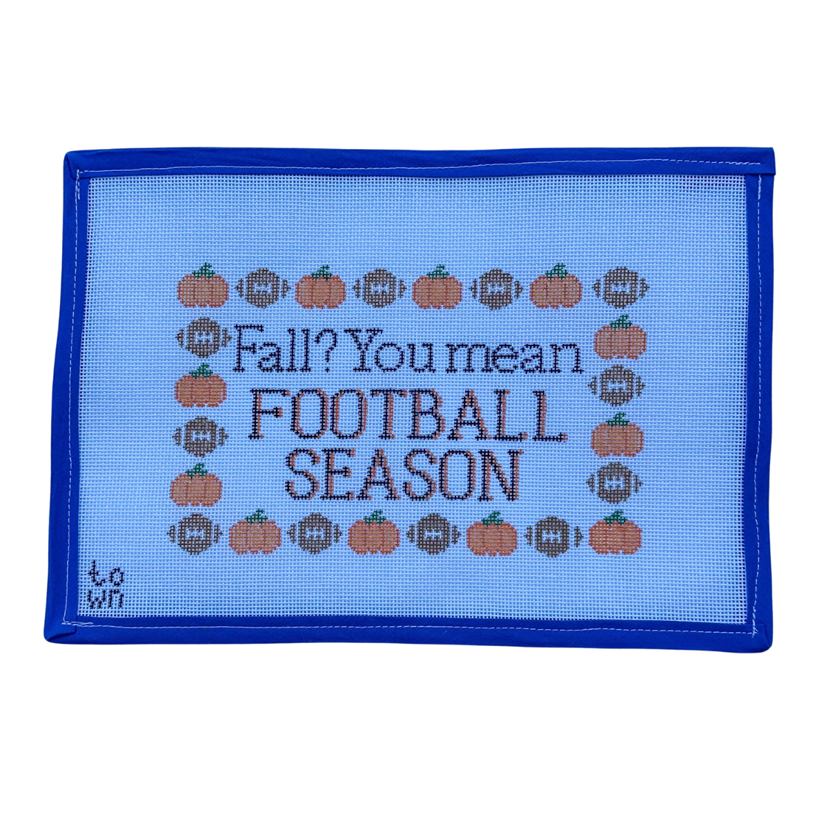 Football Season needlepoint canvas