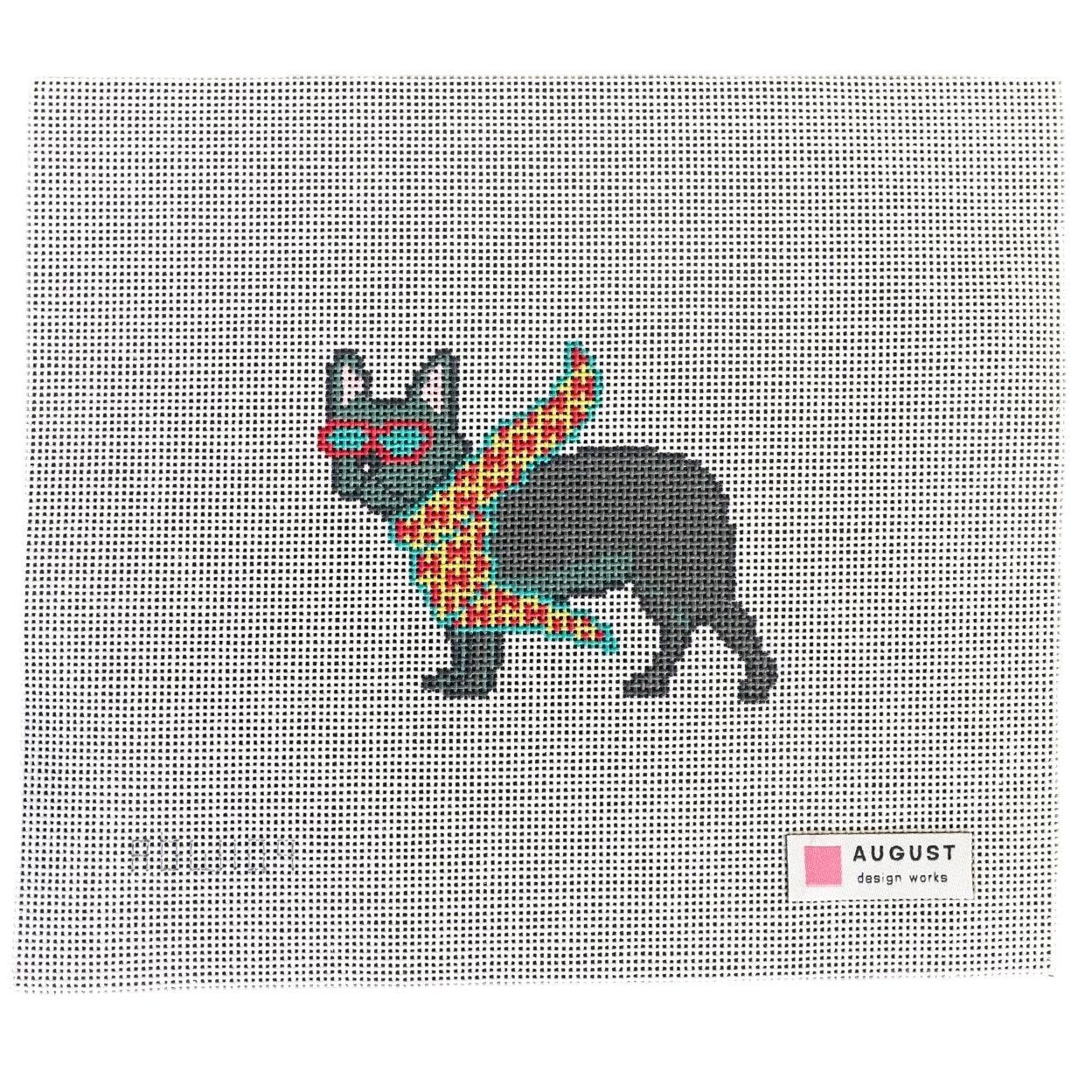 Bougie French Bulldog Needlepoint Canvas