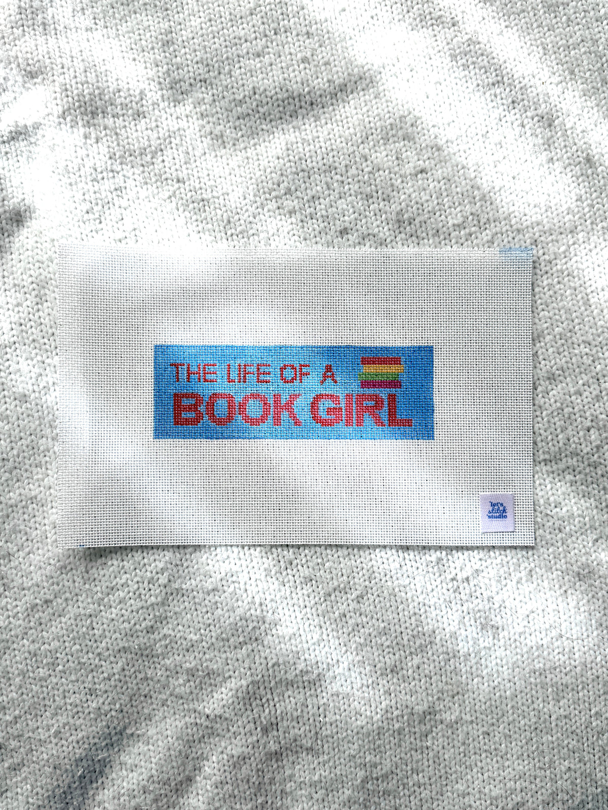 Life Of A Book Girl 18 Mesh Needlepoint Canvas needlepoint canvas