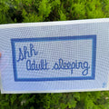 Shh...Adult Sleeping Pillow needlepoint canvas