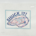 Shuck It needlepoint canvas by Forget Me Not Needleworks - oyster design