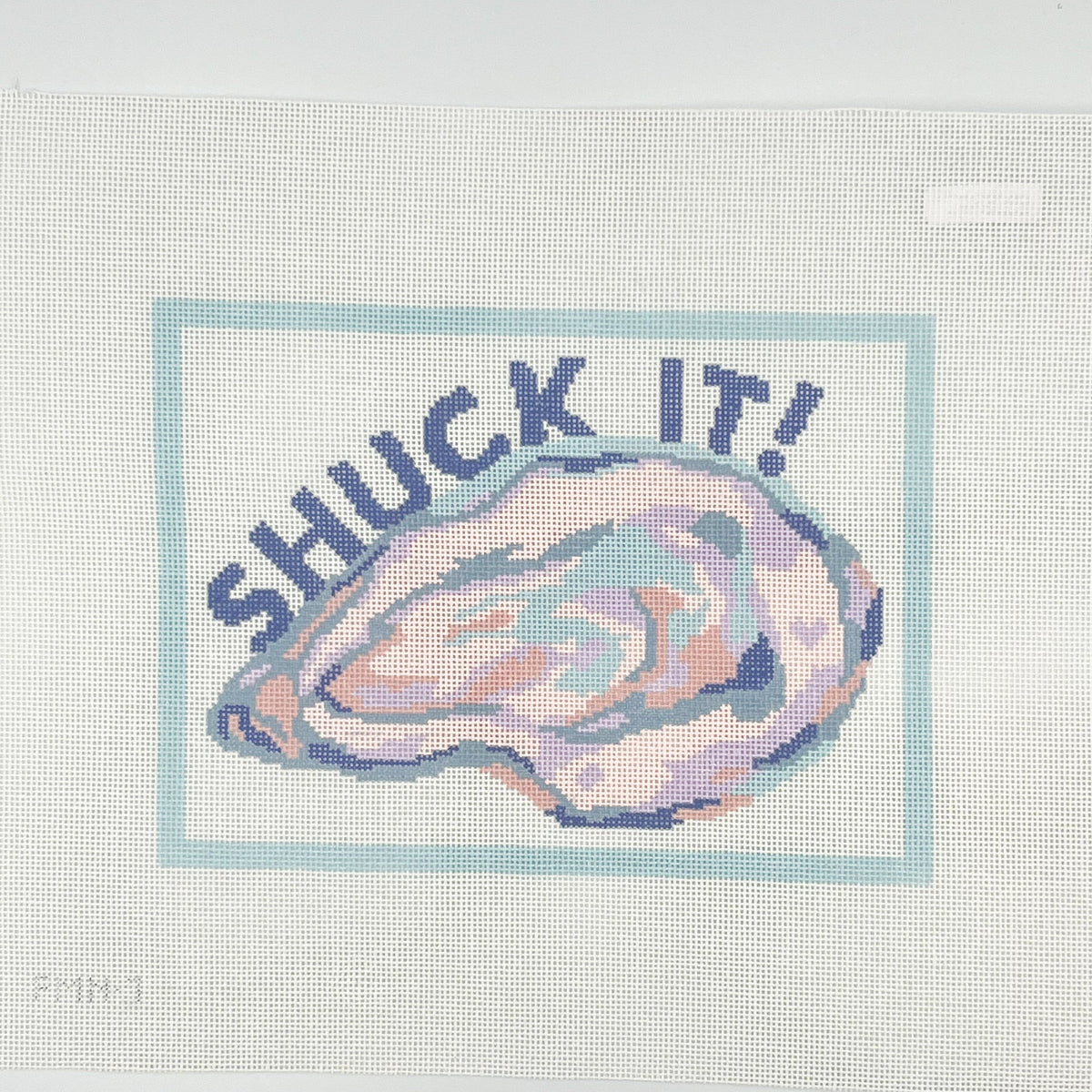 Shuck It needlepoint canvas by Forget Me Not Needleworks - oyster design
