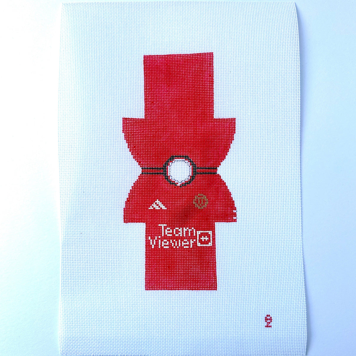Manchester United Soccer Jersey needlepoint canvas