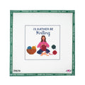 Knitting needlepoint canvas by Jennifer Vallez
