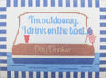 I'm Outdoorsy, I Drink on the Boat needlepoint canvas by Rachel Donley