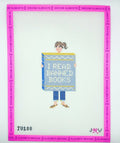 Banned Books Girl Needlepoint Canvas