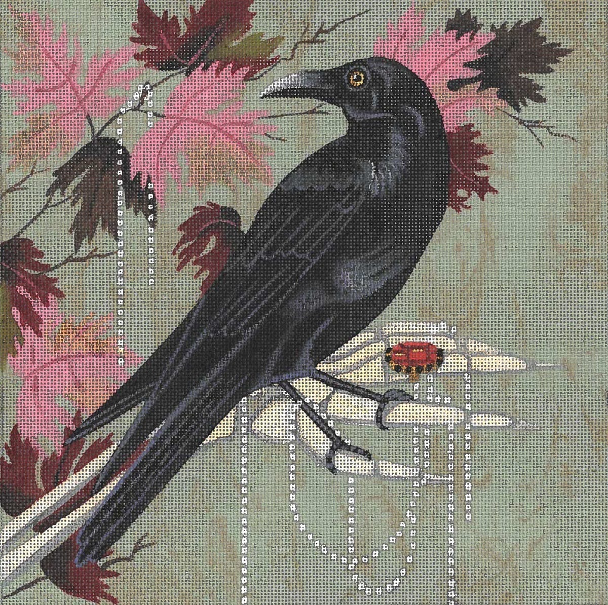 OldCrows - Handout (10x10) needlepoint canvas