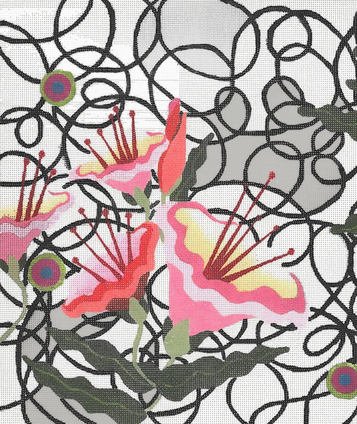 Staccato - Intermezzo (12x12) needlepoint canvas