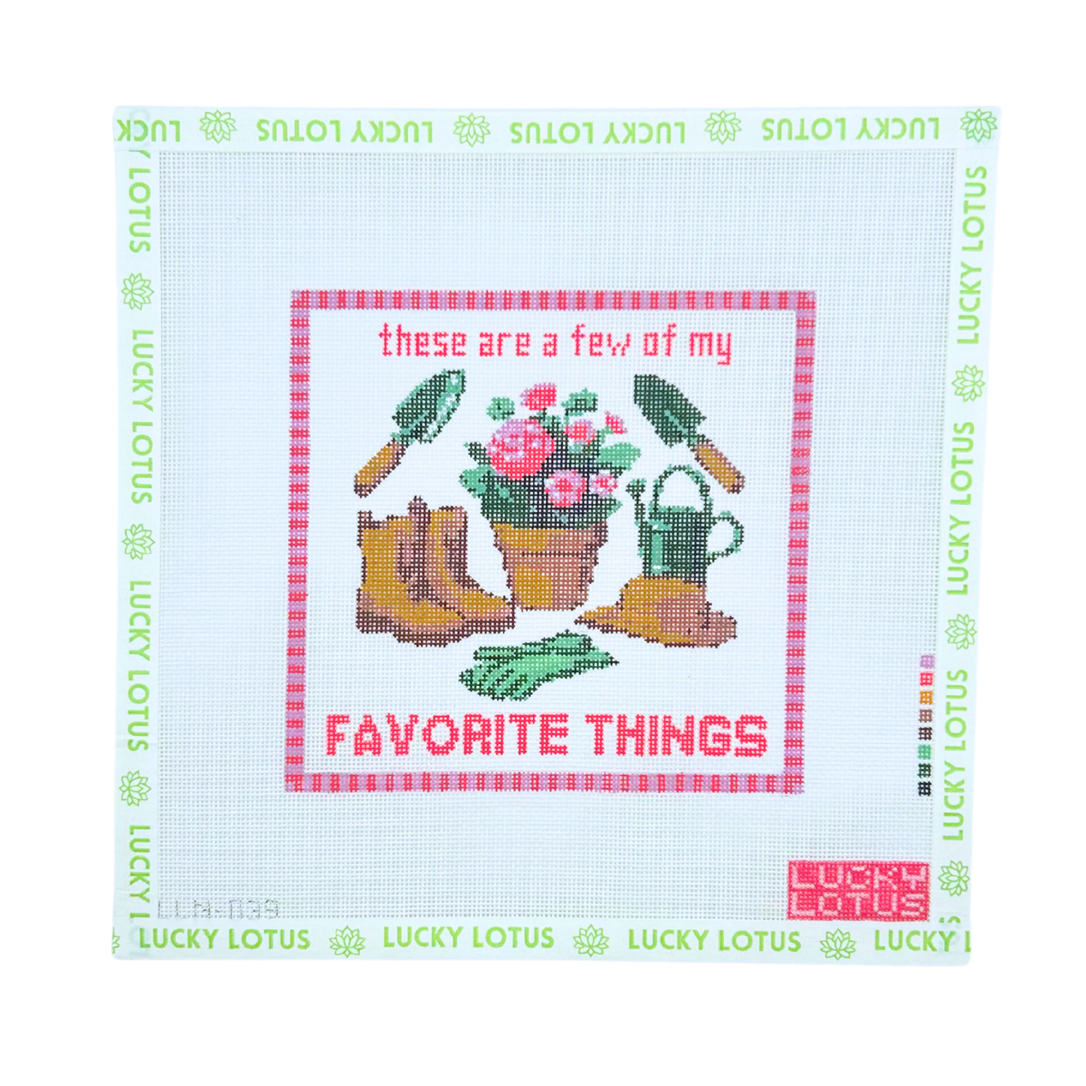 Favorite Things Gardening needlepoint canvas