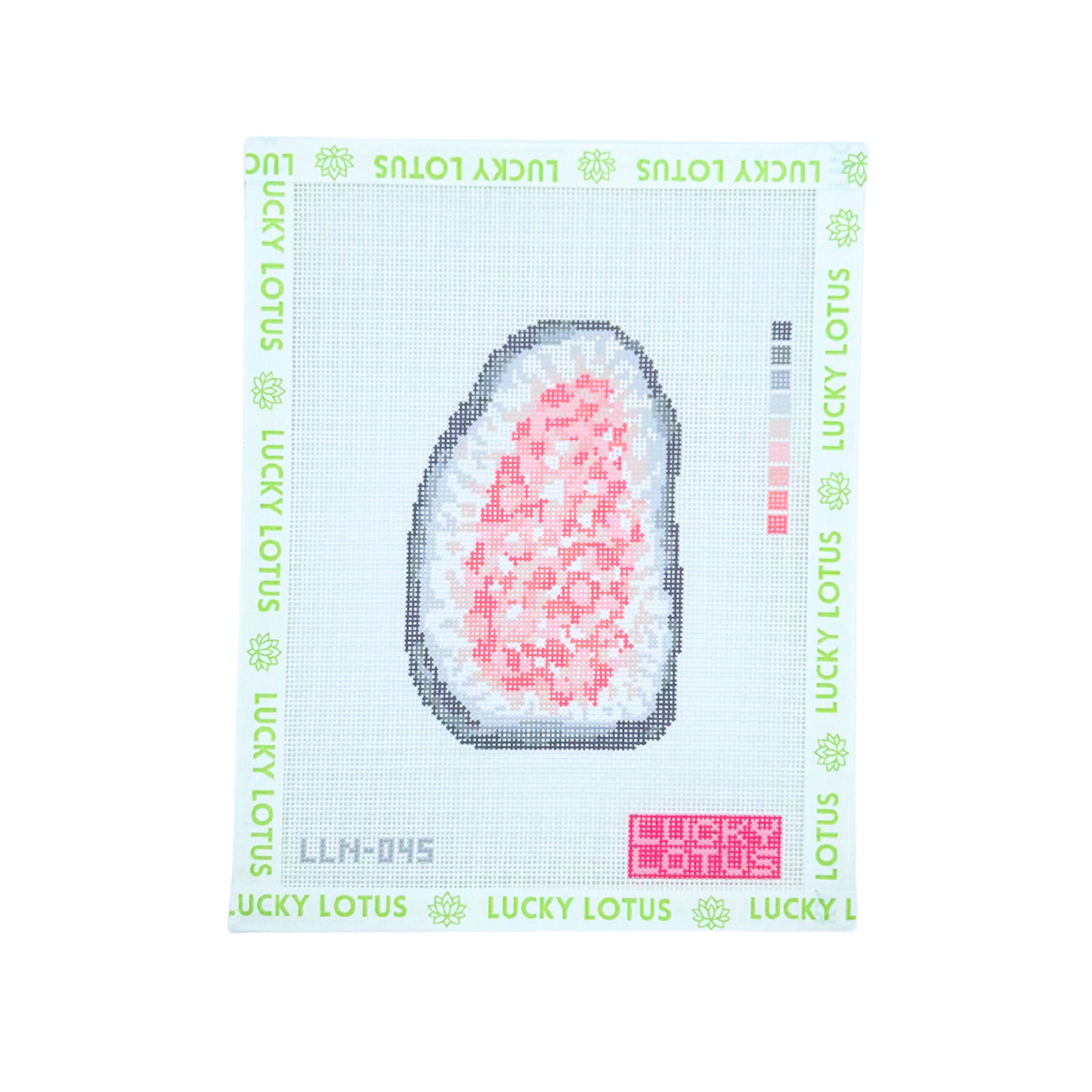 Rose Quartz Geode needlepoint canvas