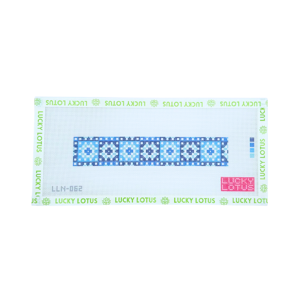 Granny Squares Blue needlepoint canvas