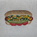 Chicago Hot Dog Needlepoint Canvas needlepoint canvas