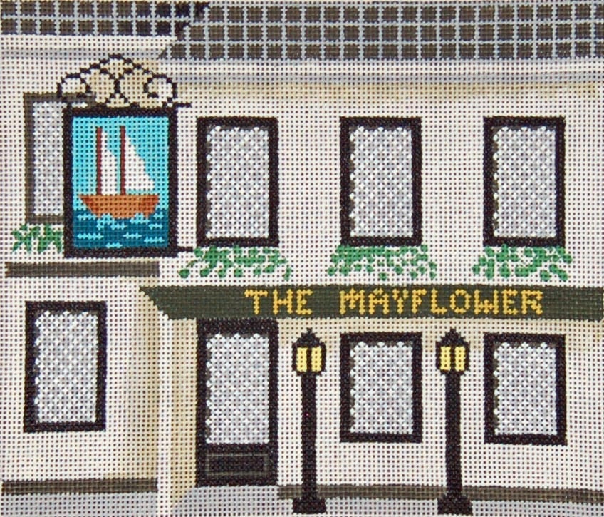 The Mayflower Pub needlepoint canvas