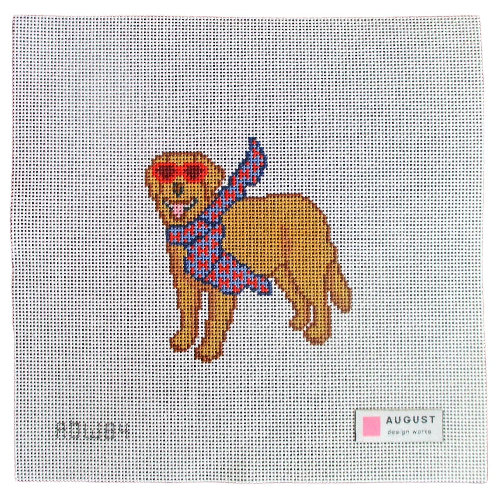 Bougie Golden Retriever Needlepoint Canvas