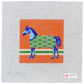 Blue H Coat Horse needlepoint canvas