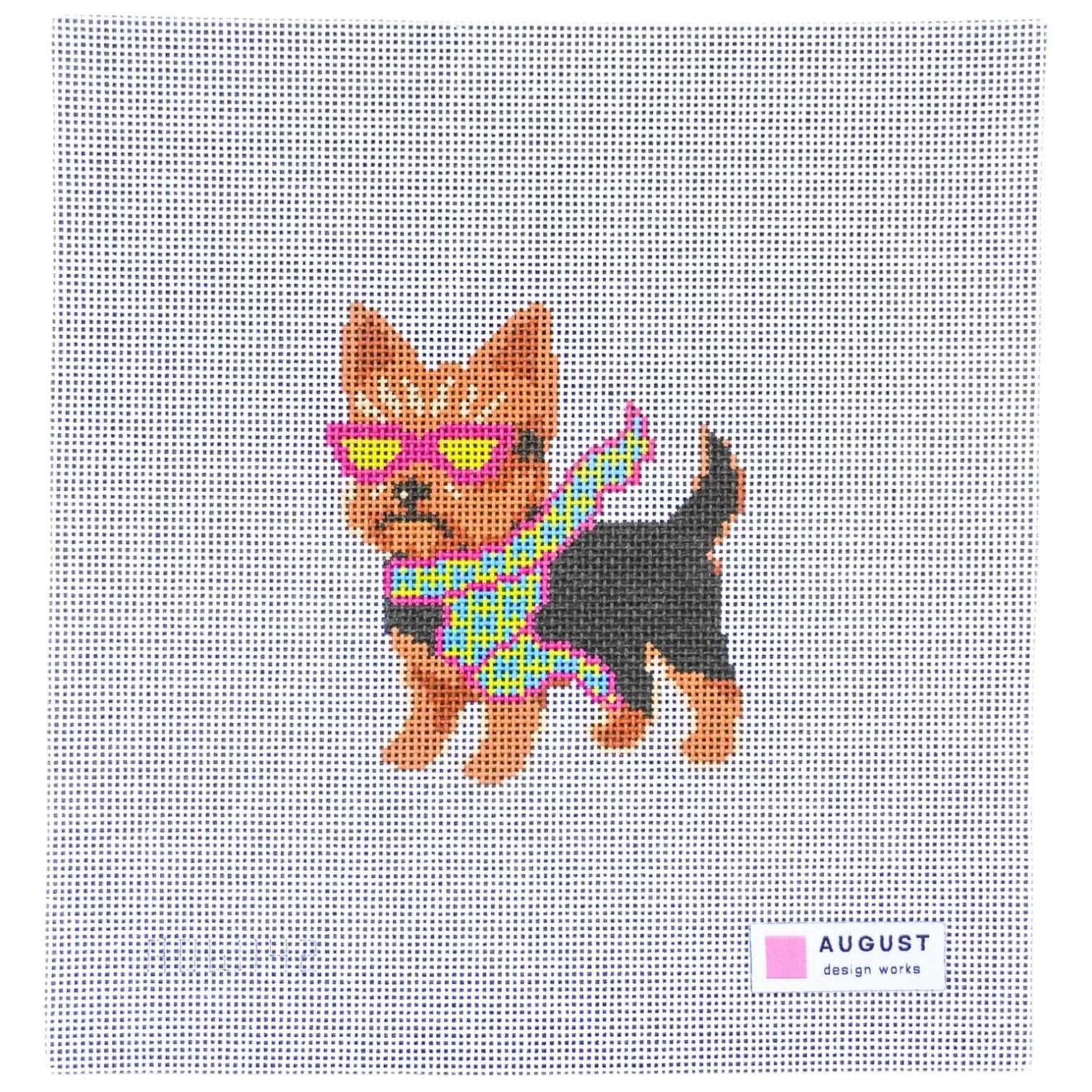 Bougie Yorkie Needlepoint Canvas