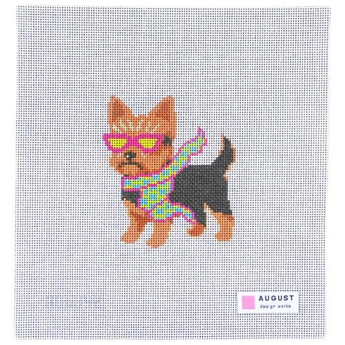 Bougie Yorkie Needlepoint Canvas