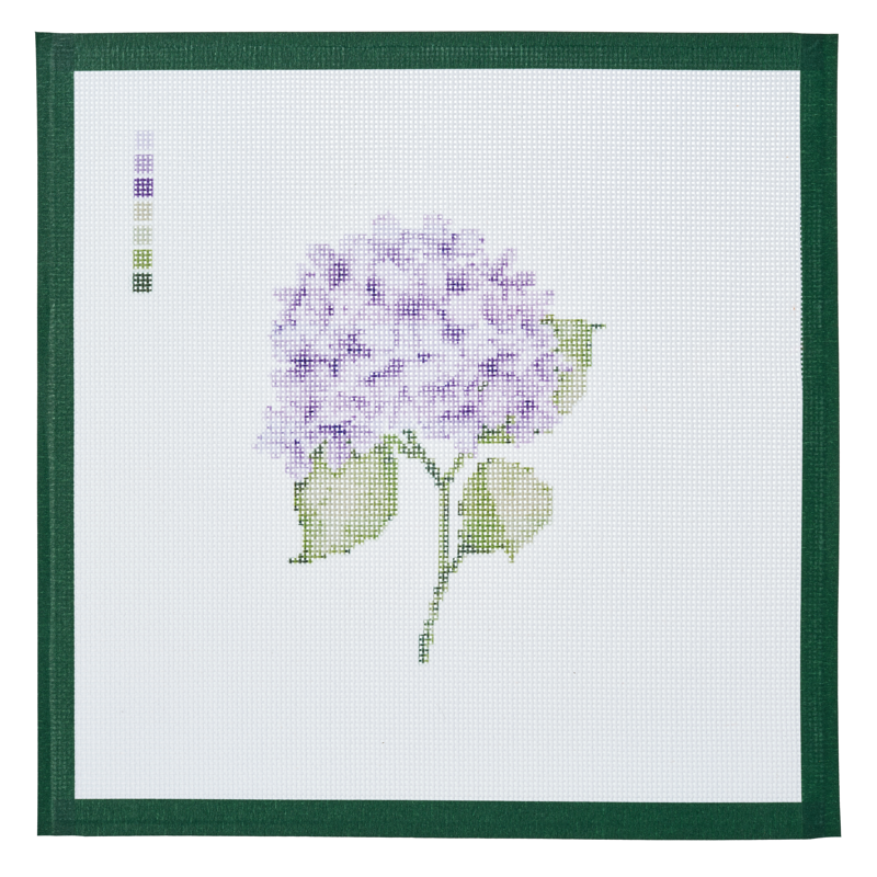 Purple Hydrangea needlepoint canvas