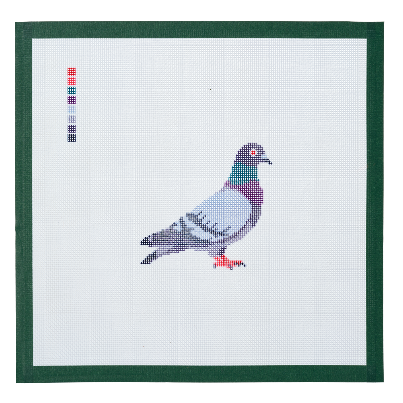 Pigeon needlepoint canvas